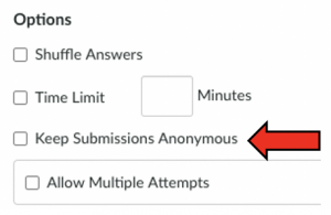 Anonymous Submissions Option