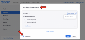 Creating New Zoom Poll