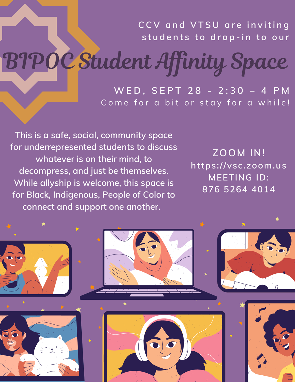 Invitation to the BIPOC Student Affinity Space!