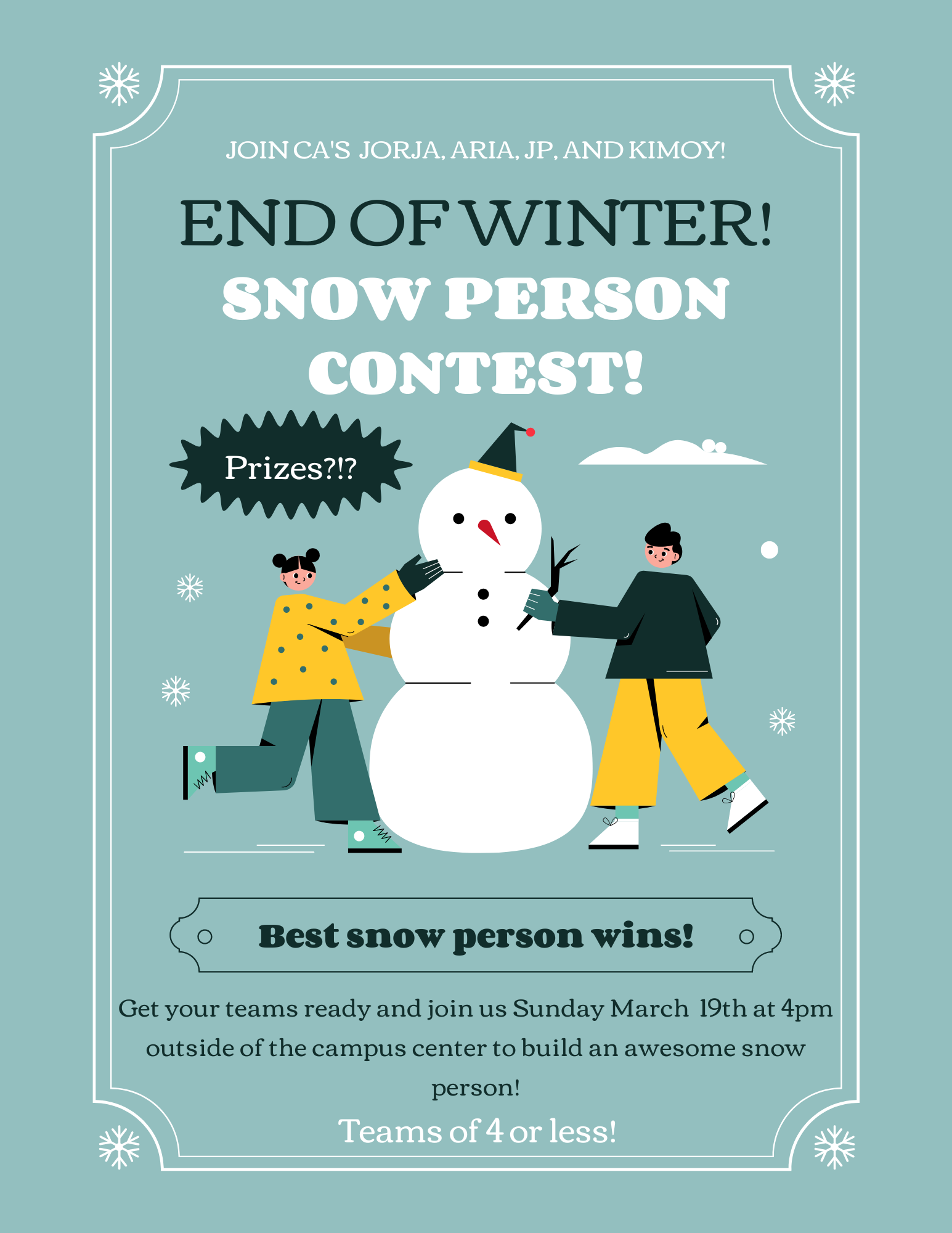 Snow Person Contest!