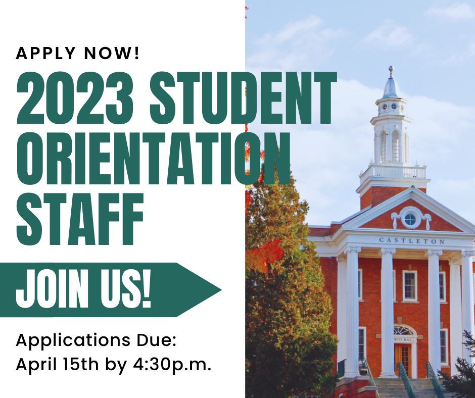 Student Orientation Staff Applications!