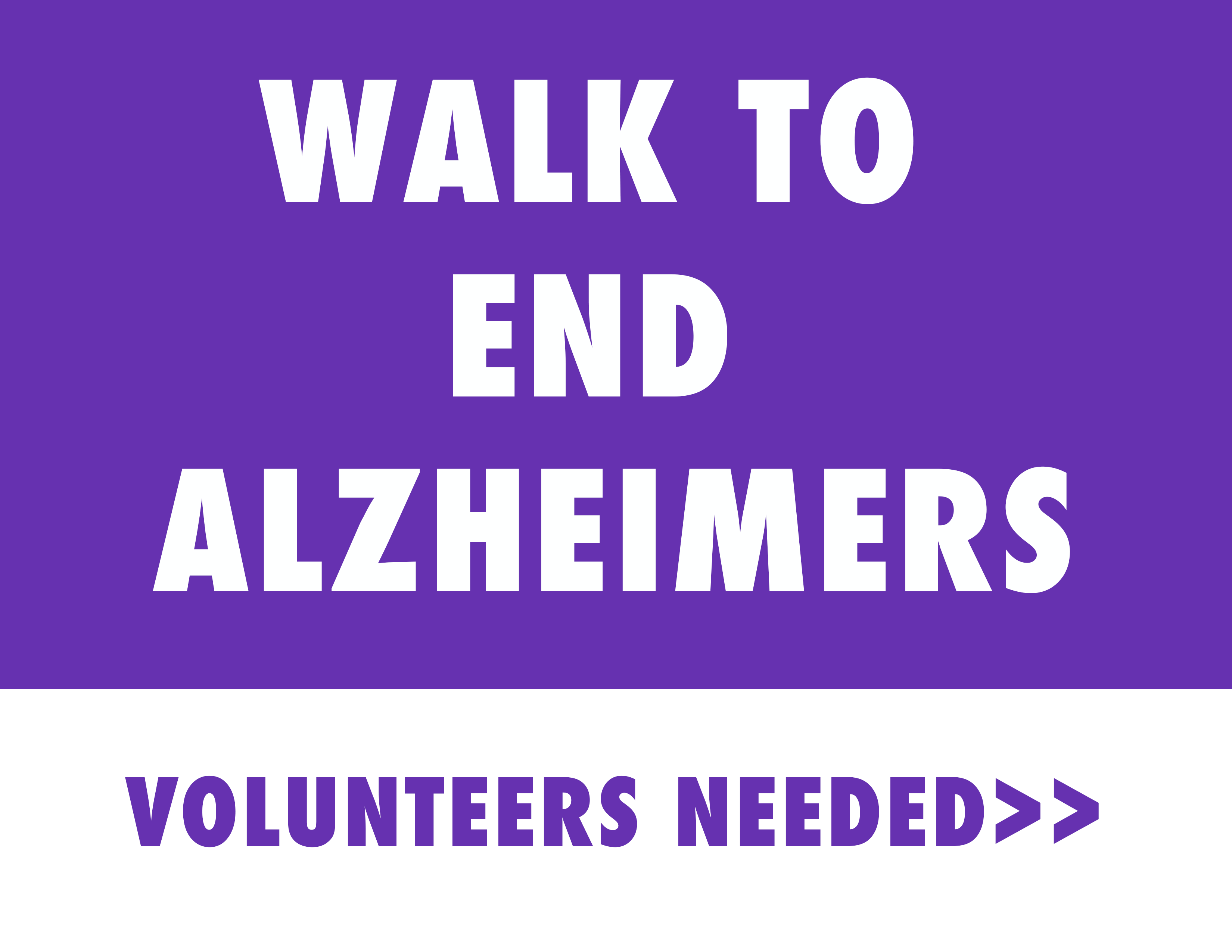Volunteers needed for Walk to End Alzheimer’s!