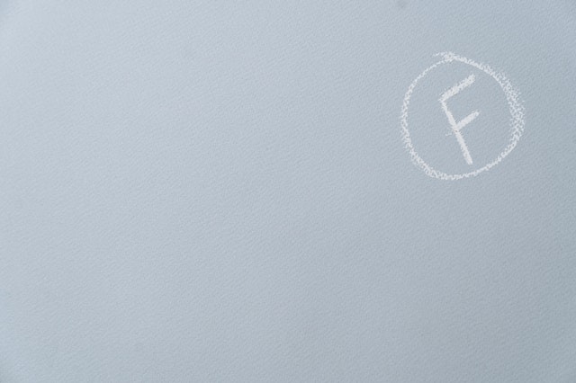 White F written in chalk and circled on a chalkboard