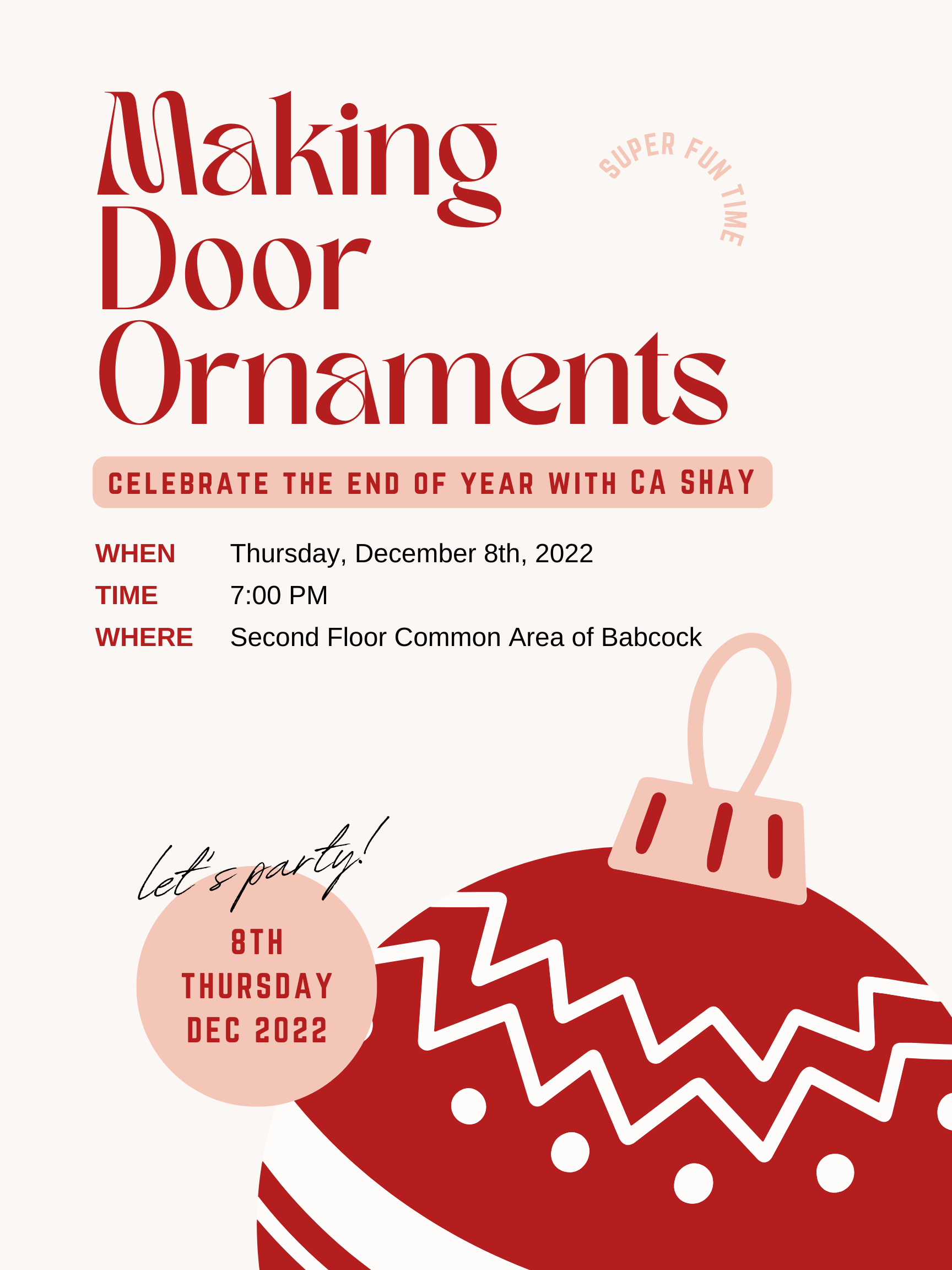 Door Ornaments Program!!