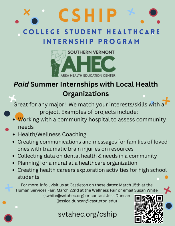 College Student Healthcare Internship Program!