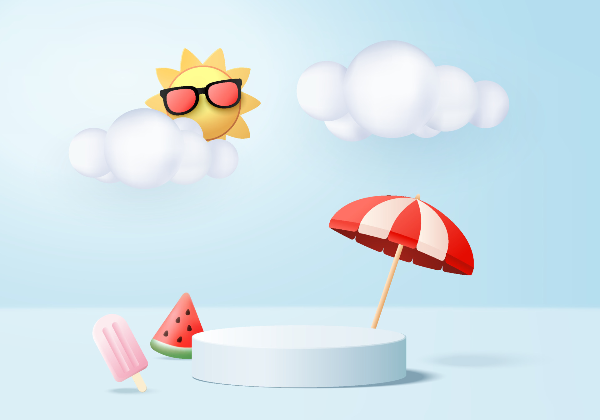 3d-summer-background-product-display-podium-scene-with-cloud